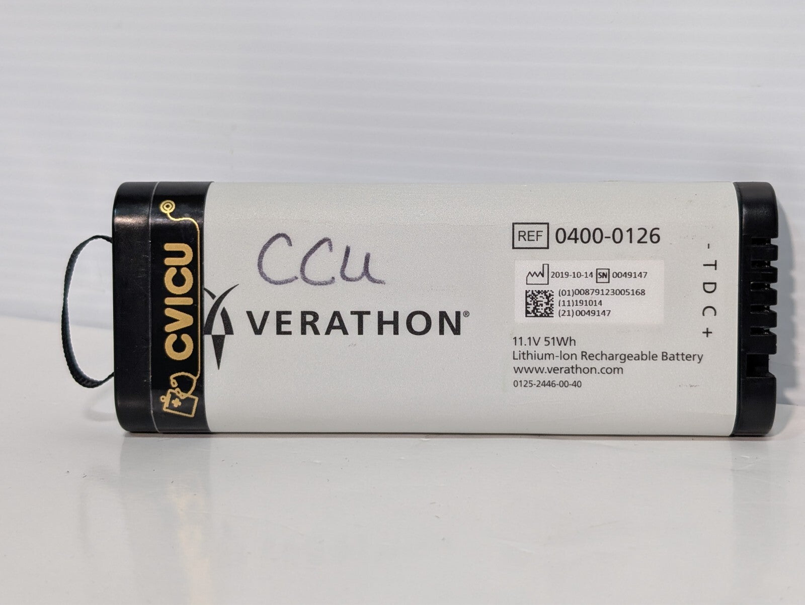 Verathon 0400-0126 11.1V 51Wh Rechargeable Battery for SM-206 0400-0126