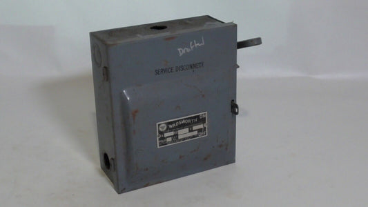 Wadsworth 8733N service disconnect, 30 Amp, 240 VAC, 4 poles