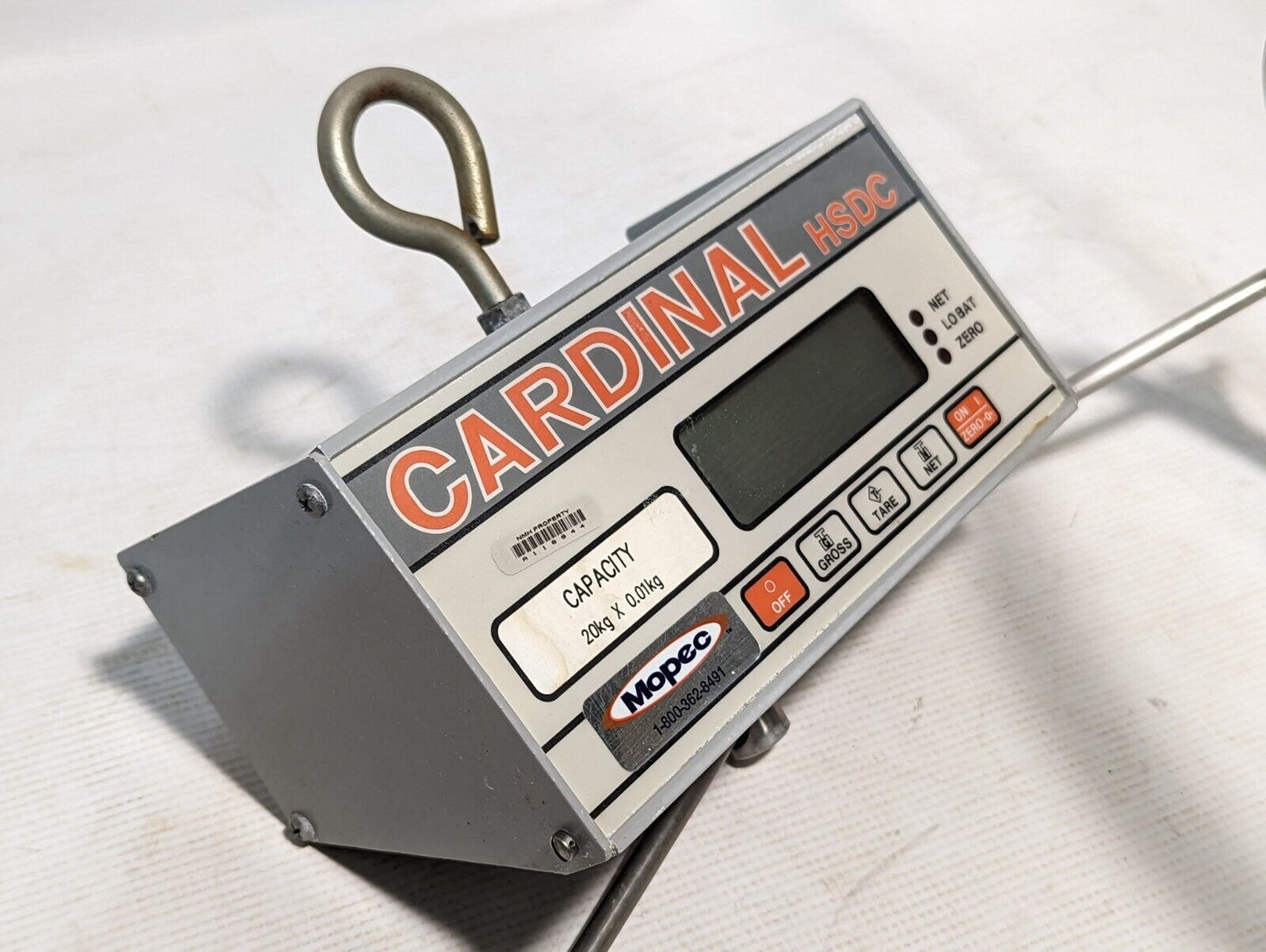 Cardinal Detecto HSDC-20KGP Digital Hanging Scale, 20kg, 9VDC, Throws Err A