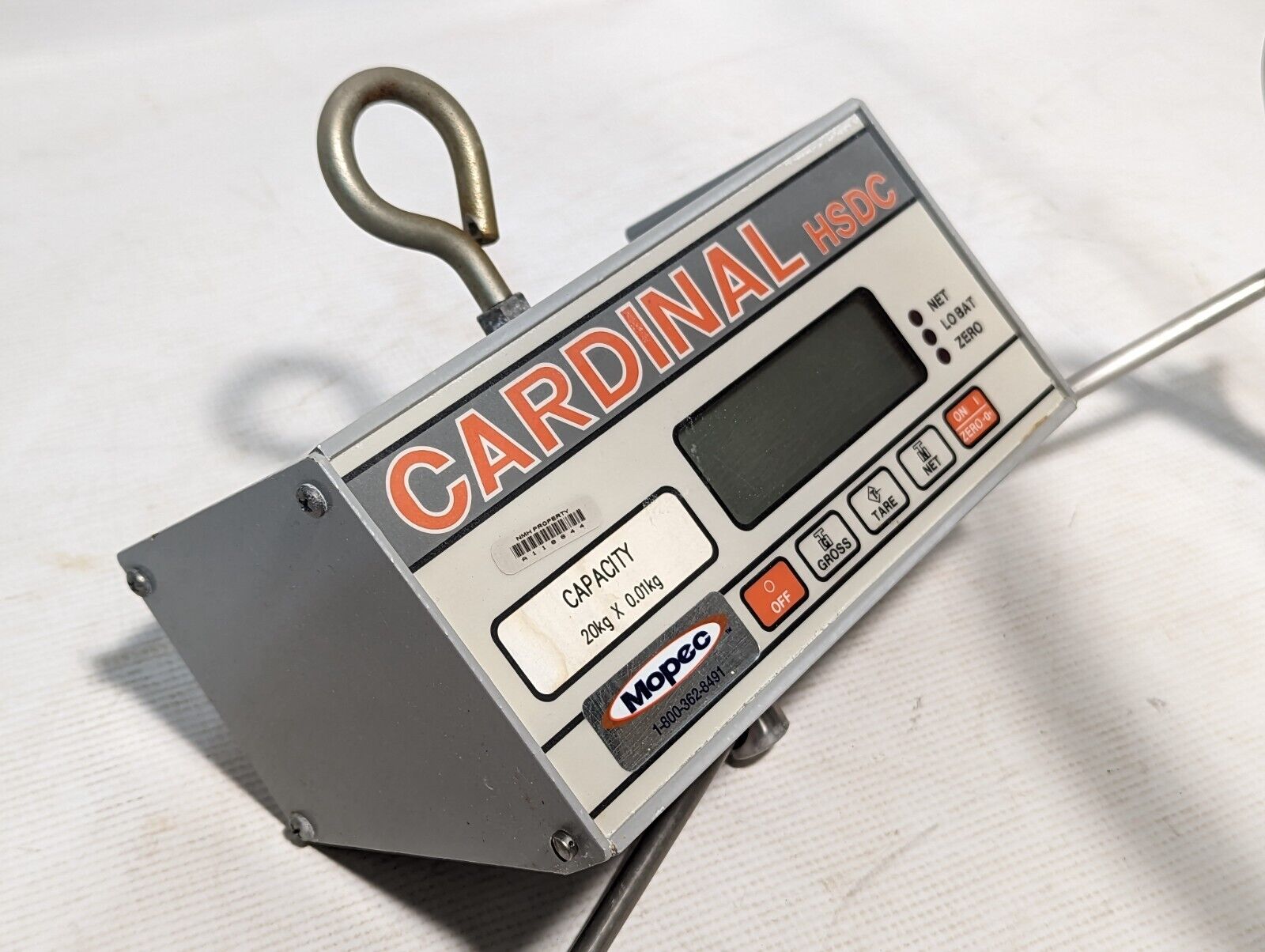 Cardinal Detecto HSDC-20KGP Digital Hanging Scale, 20kg, 9VDC, Throws Err A