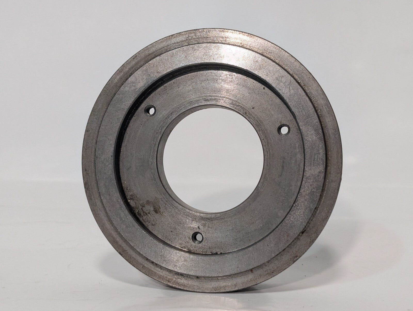 Unbranded 173334 Steel Pulley with 3 Threaded Bolt Holes, 5" OD