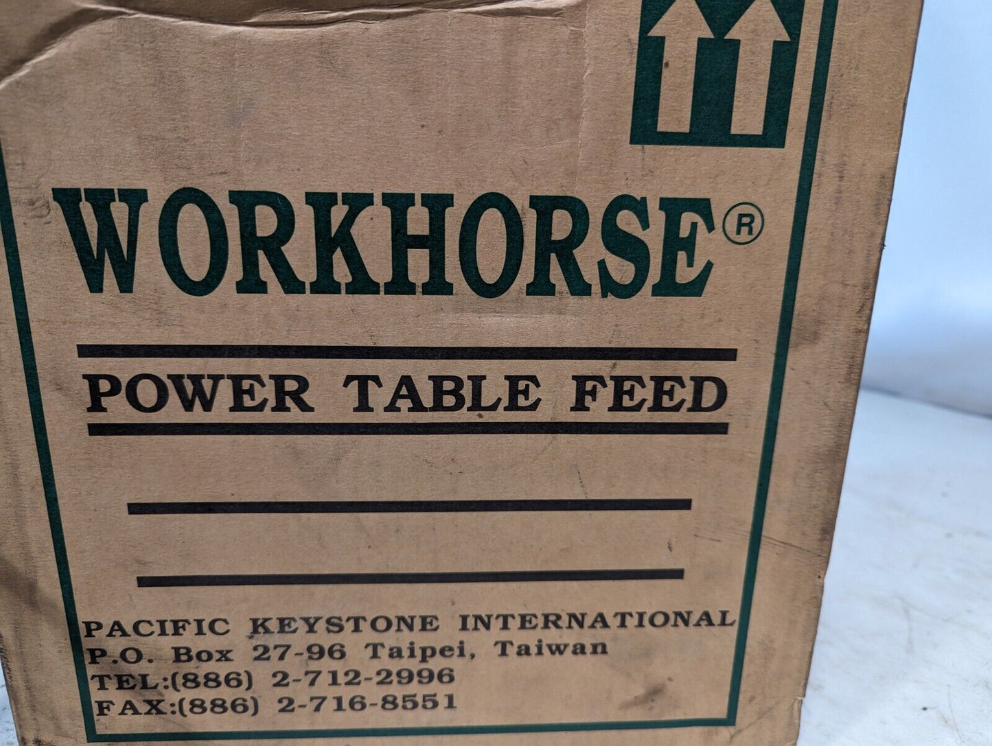 Pacific Keystone Workhorse power table feed, Super 250, Super Power, 650 lb-in