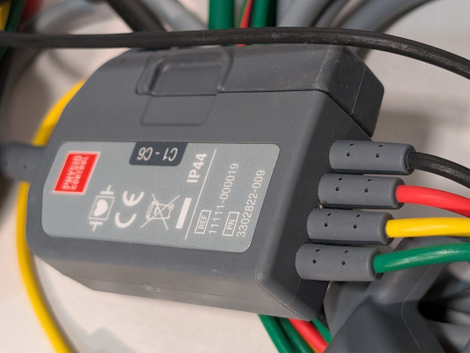 (1) Physio Control 4-wire Limb Cable REF: 11111-000019 PN: 3302822-005 ECG Cable