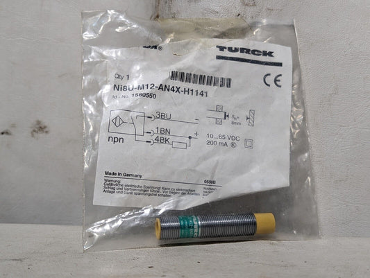 Turck Ni8U-M12-AN4X-H1141 inductive proximity sensor, 1580550, 10-65VDC