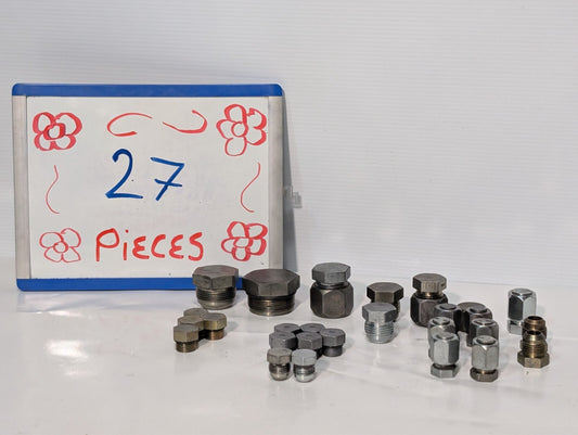(27) High Pressure Compression Tube Fitting Adaptors Hex Head and Assorted Other