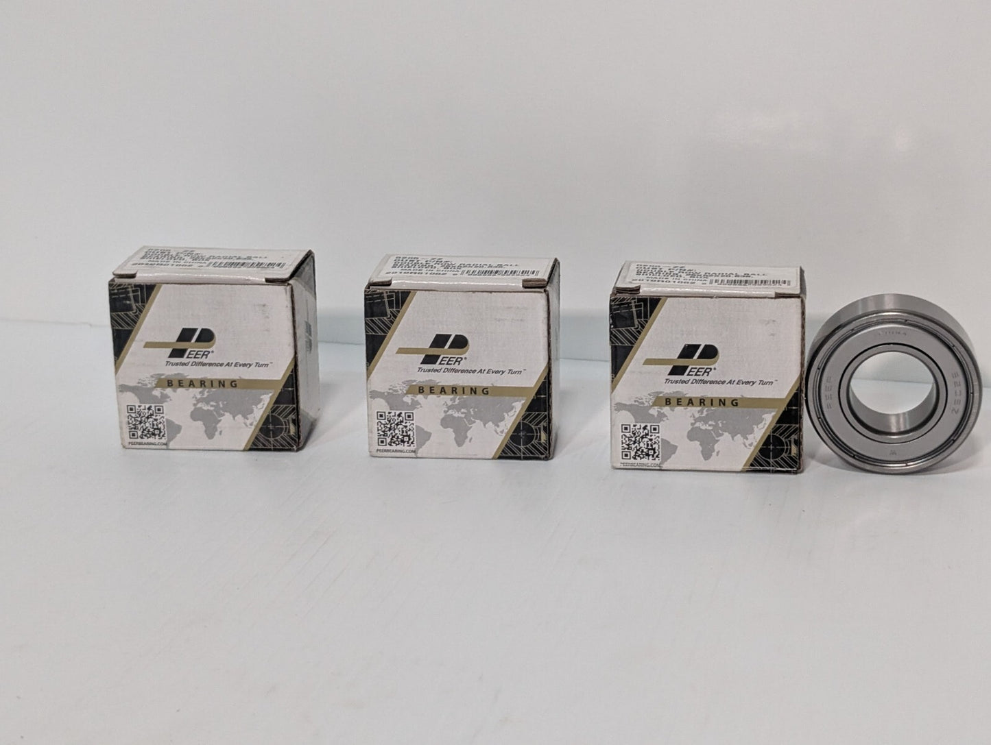 [3] Peer 5205-ZZ Double Row Radial Ball Bearing 25x52x20.638mm 2019R01062