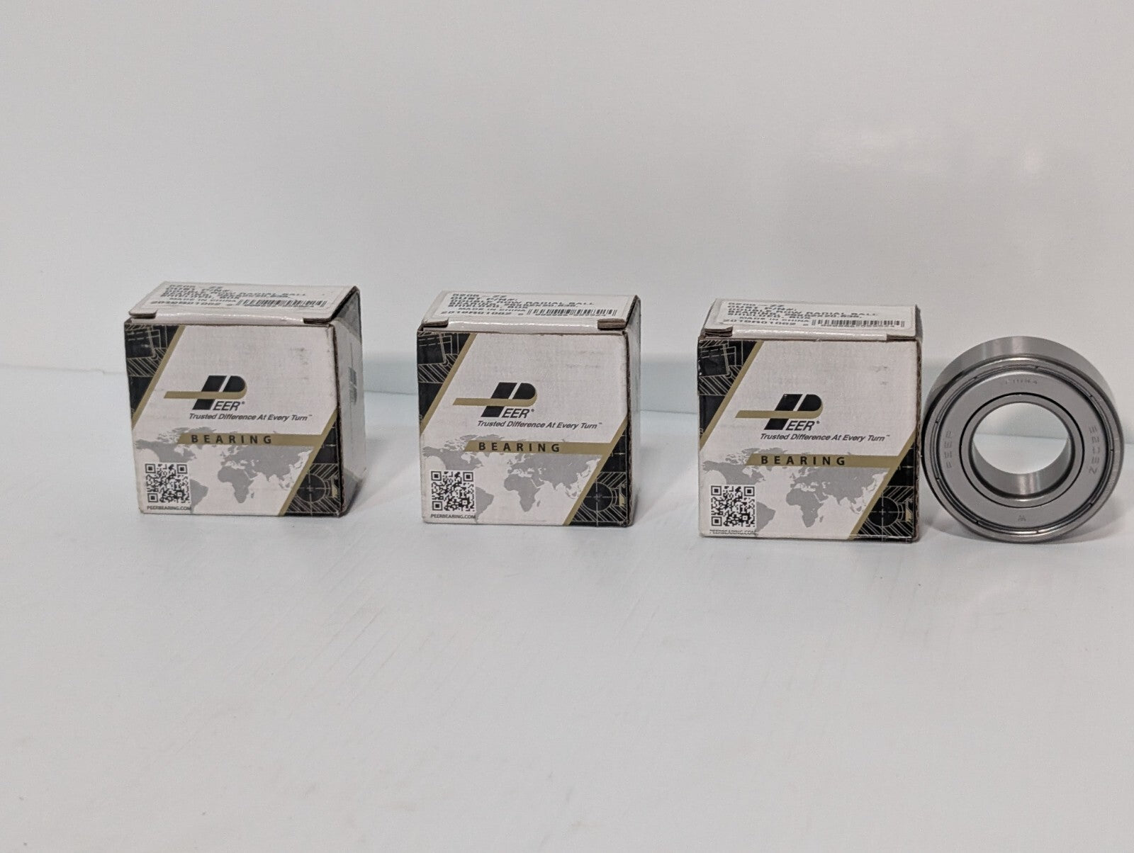 [3] Peer 5205-ZZ Double Row Radial Ball Bearing 25x52x20.638mm 2019R01062