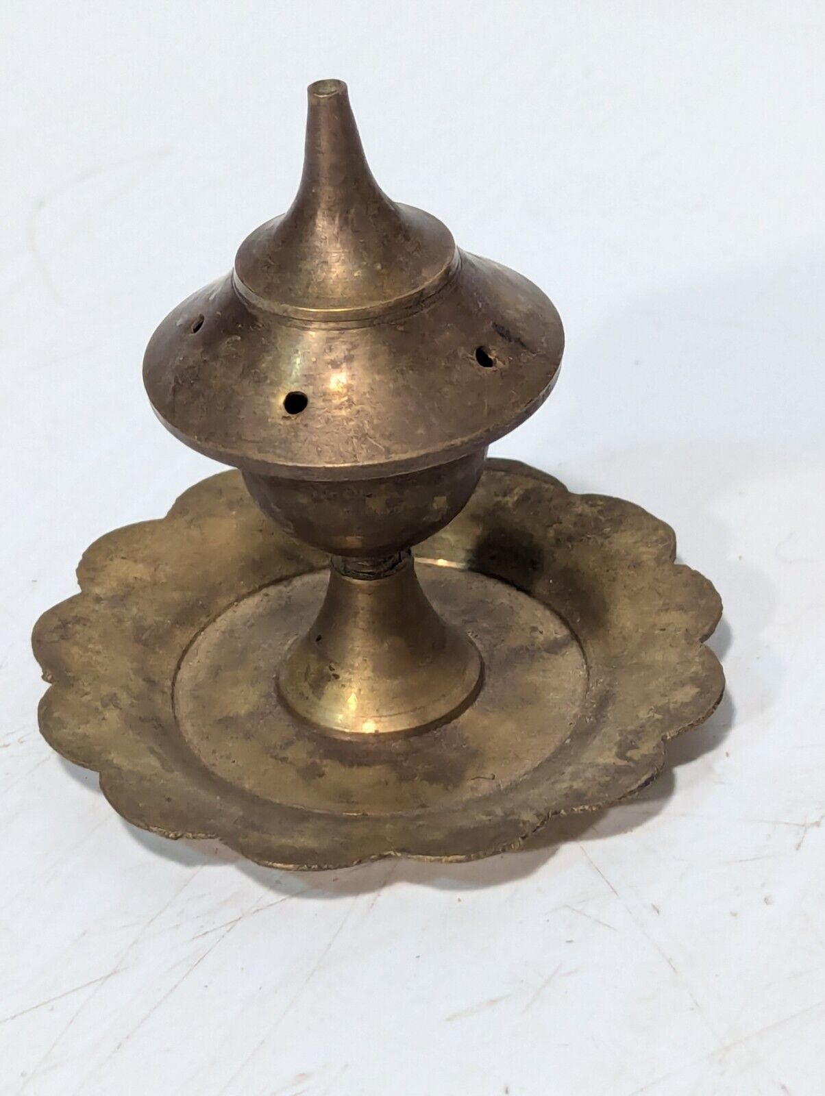 Set of 3 Vintage Brass Incense Burners, Hand Made India - Free Shipping