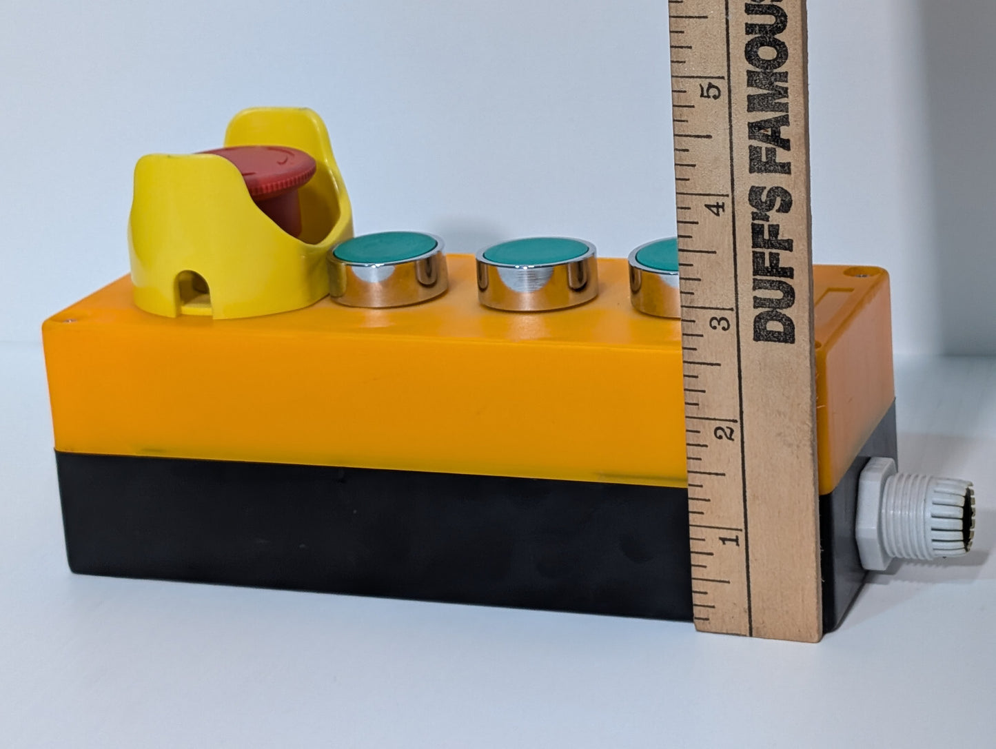 Yellow Industrial Push-Button Switch Control Box Emergency Stop Knob 3 Green