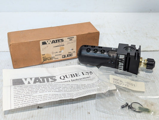 Watts L75-03B "Qube" Pneumatic Lubricator 3/8" 150 PSI - Free Shipping