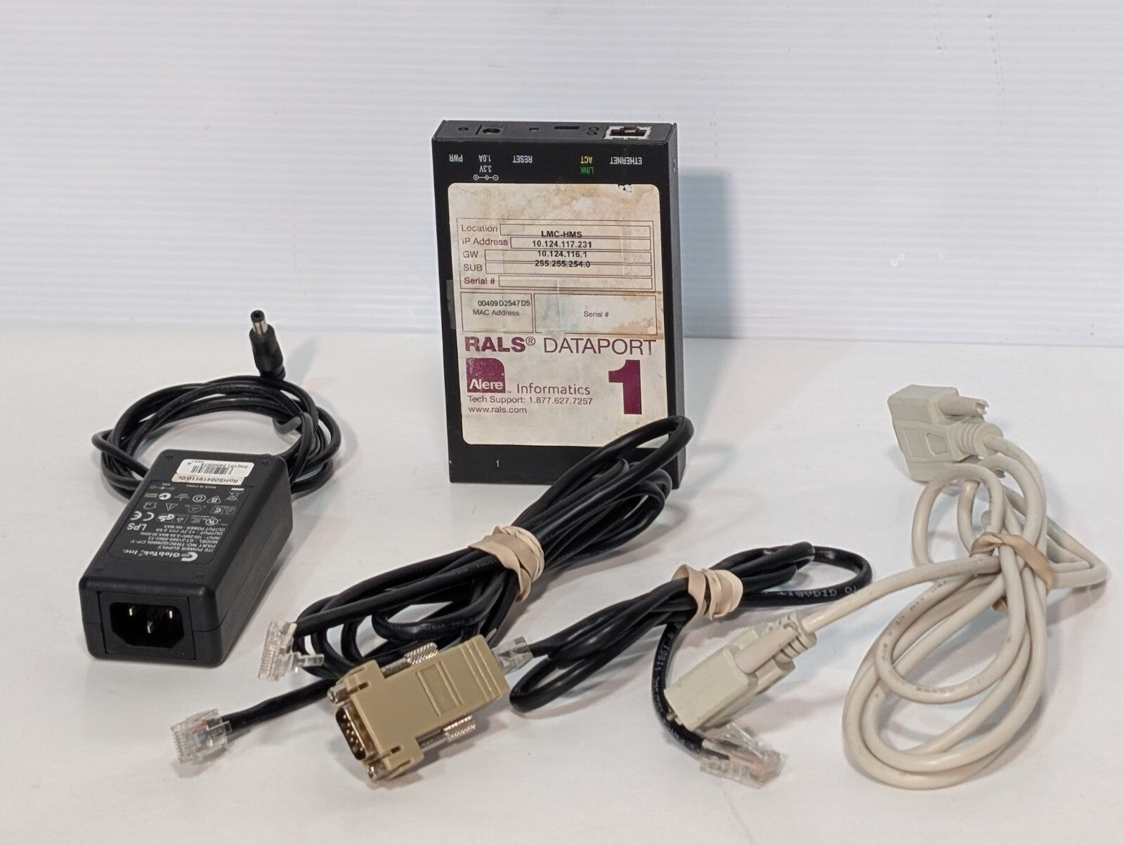 Abbott RALS Dataport1 POCT Device Server, Ethernet, Power Adapter, Peripherals