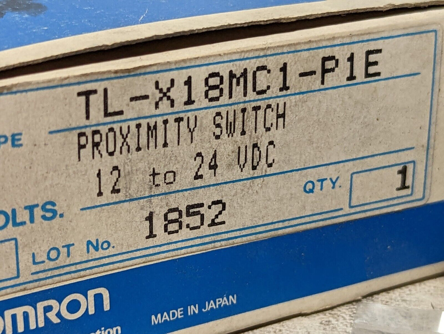 omron TL-X18MC1-P1E proximity switch, 12-24VDC