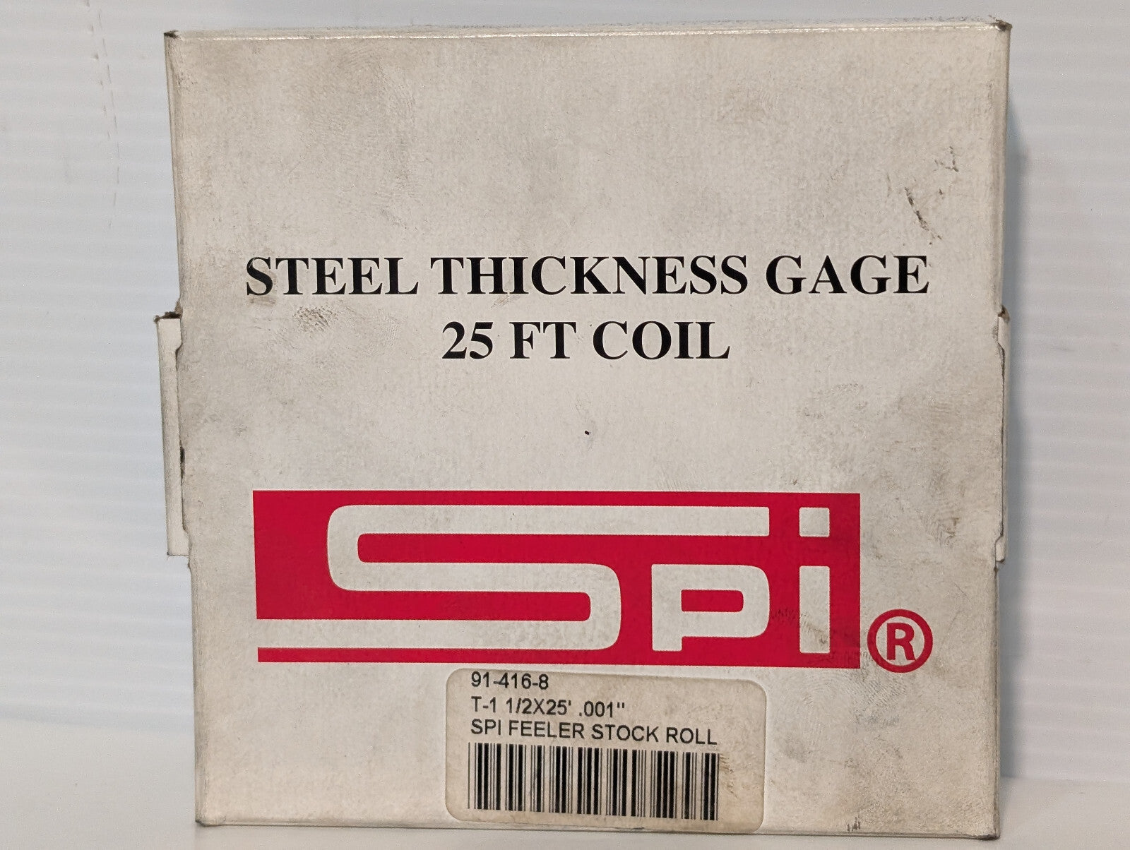 SPI 91-416-8 High Carbon Steel Feeler Stock Roll 1/2"W, 25'L, .001 Thick Coil