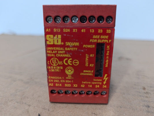 STI SA06AM Universal Monitoring Safety Relay Unit Dual Channel - Free Shipping
