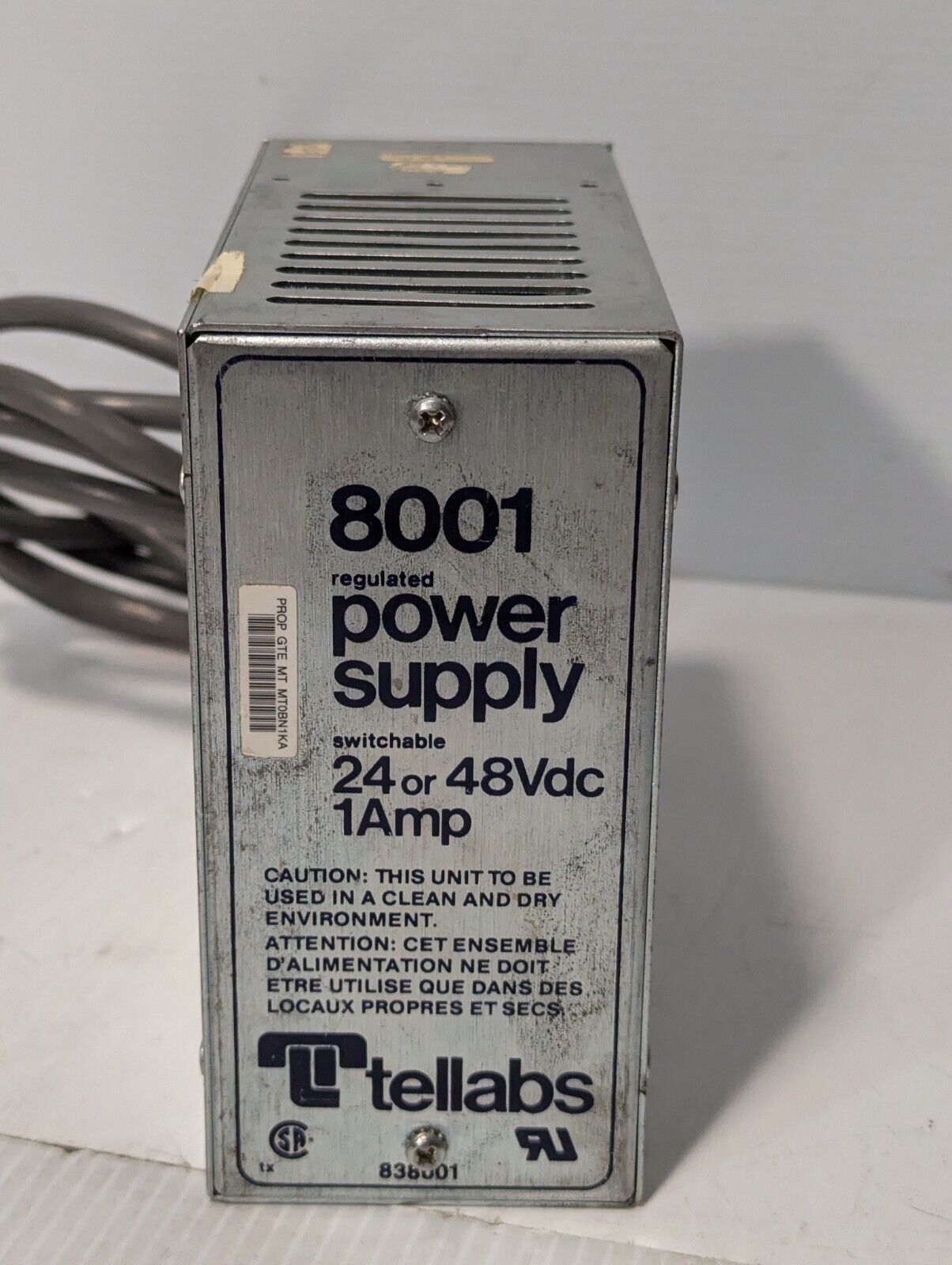 Tellabs 8001 Regulated Power Supply, 24 or 48 VDC, 1A - Free Shipping+Returns