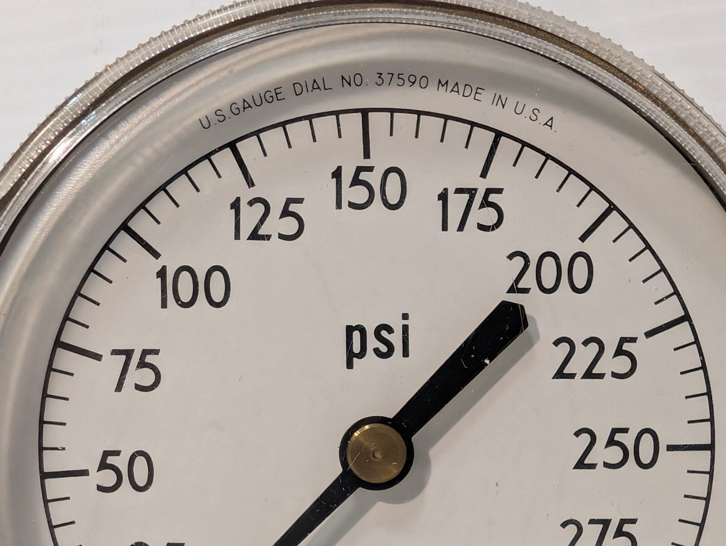 U.S. Gauge 37590 Water Pressure Gauge for Fire Protection, 0-300psi Dial Range
