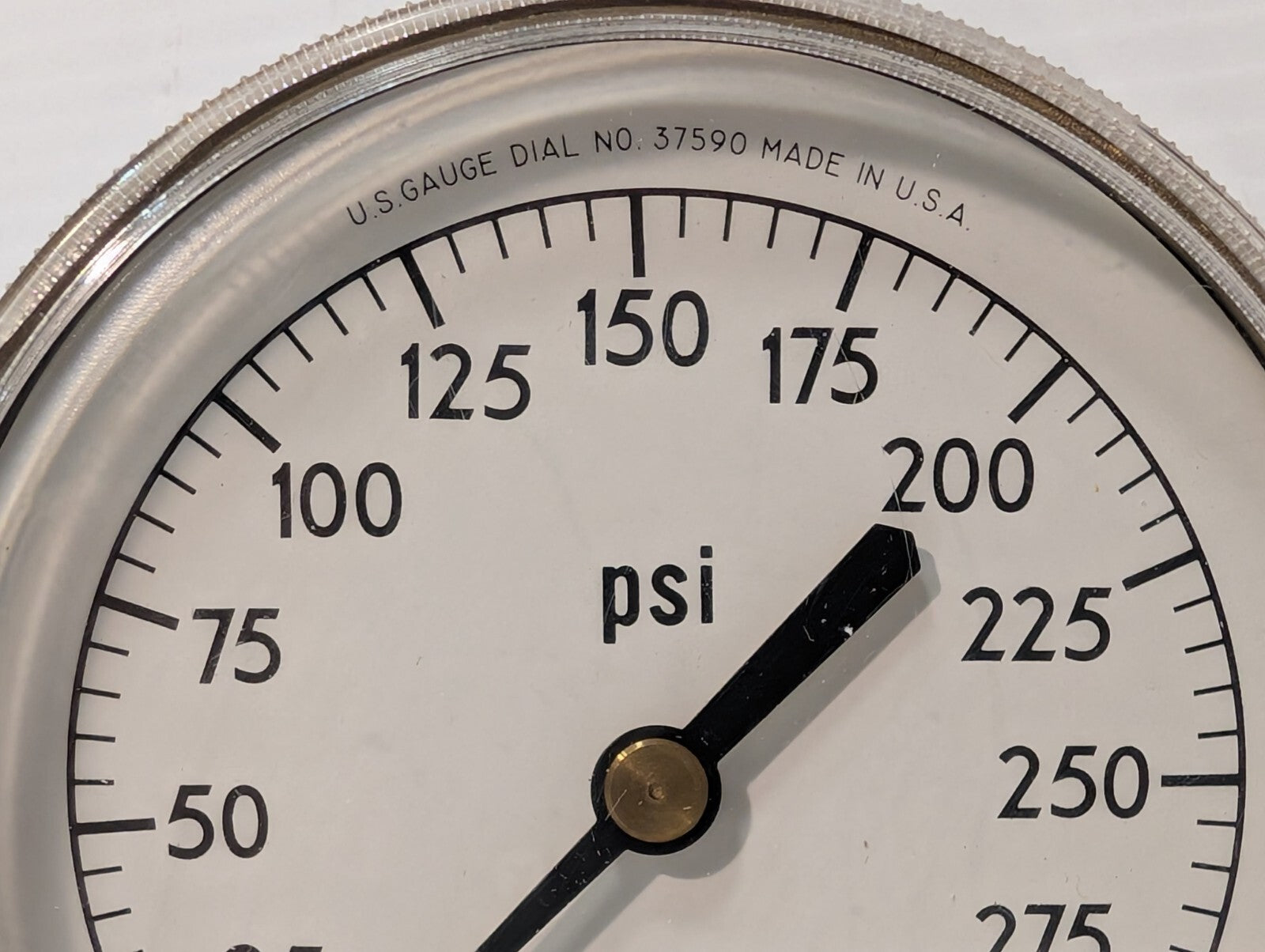 U.S. Gauge 37590 Water Pressure Gauge for Fire Protection, 0-300psi Dial Range
