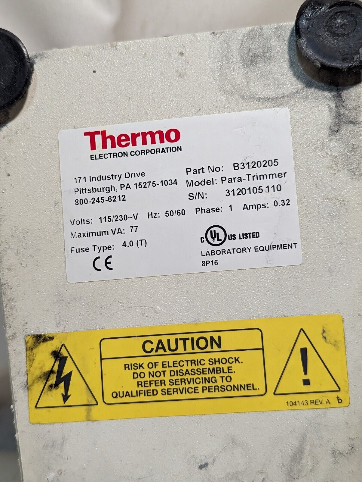 Thermo B3120205 Para-Trimmer, remove excess wax from outside of tissue cassette