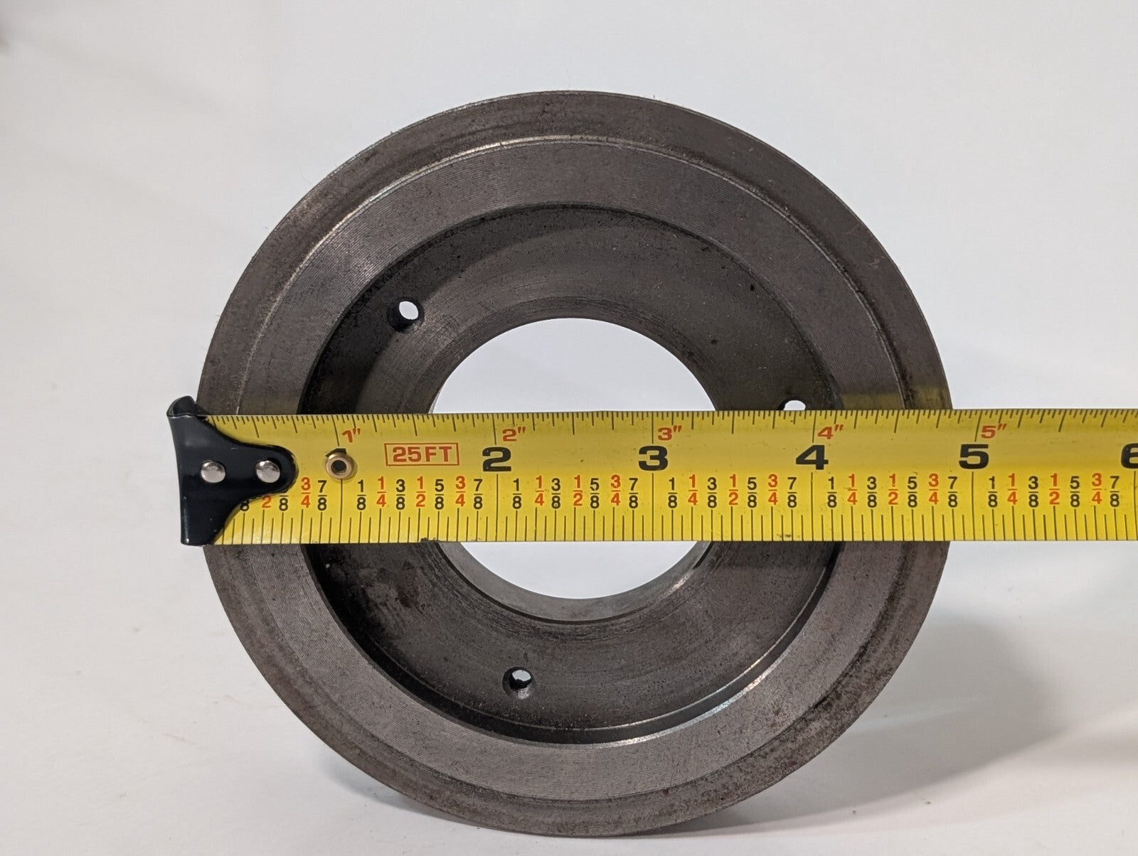 Unbranded 173334 Steel Pulley with 3 Threaded Bolt Holes, 5" OD