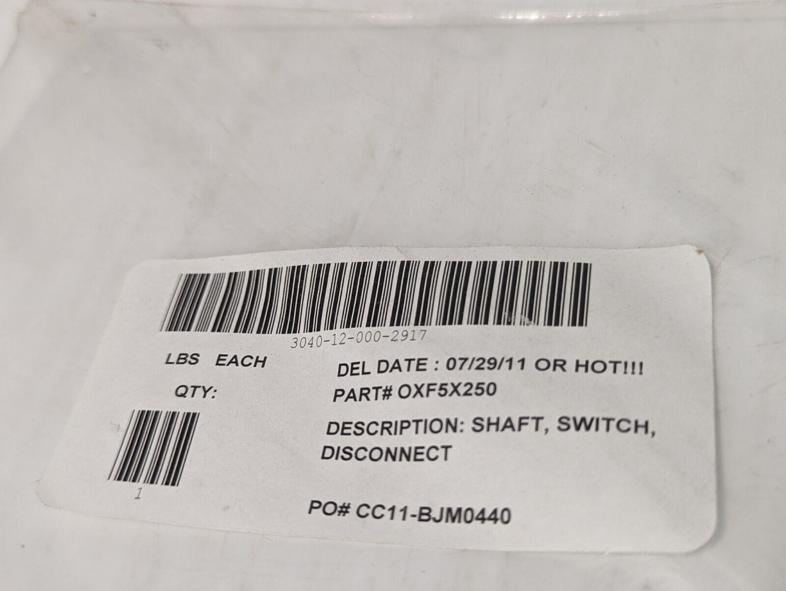 ABB OXF5X250 Disconnect Switch Shaft - Free Shipping