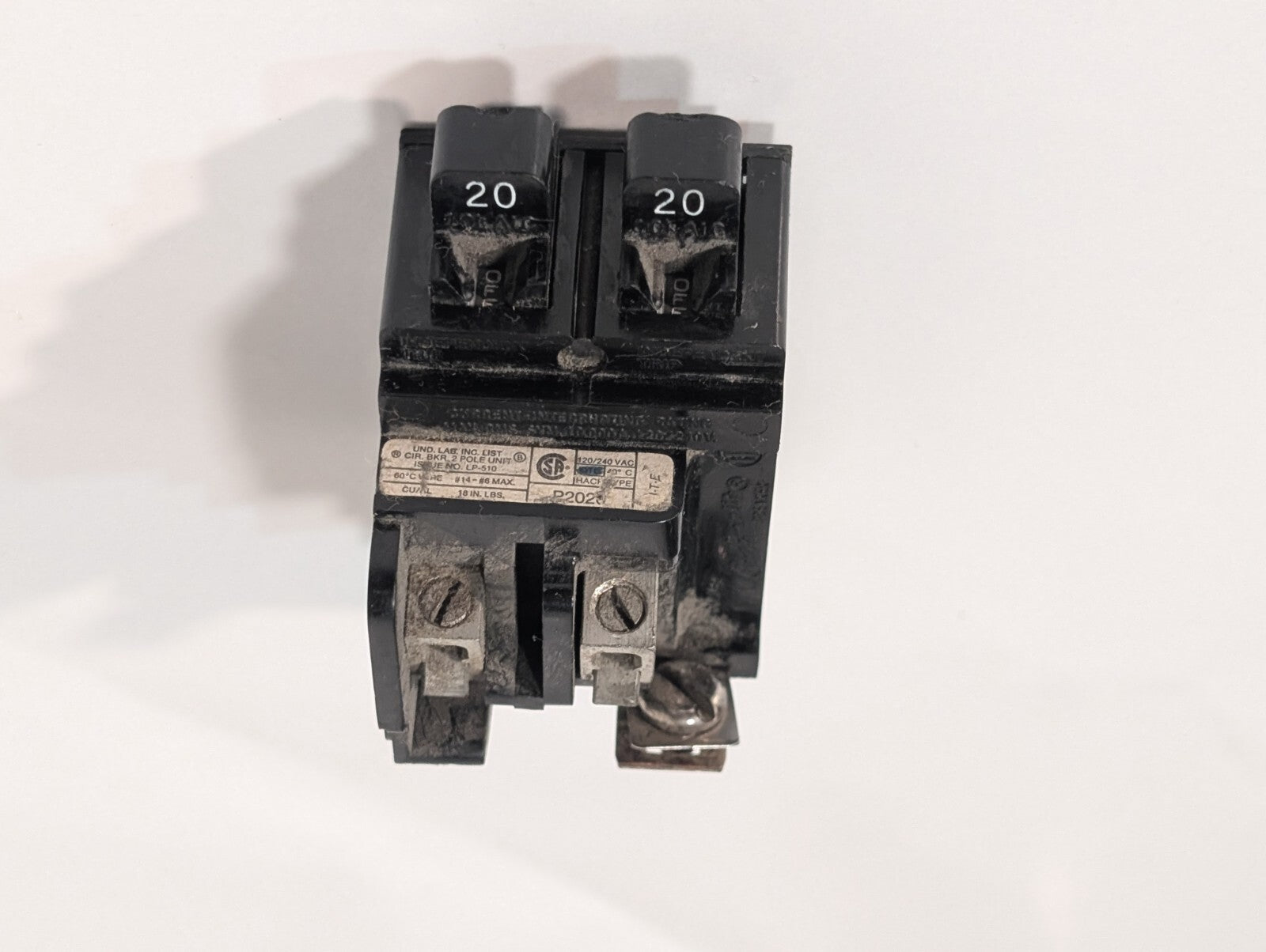 Square D / Und. Lab. P2020 Circuit Breaker, 20 Amp, 2-Pole