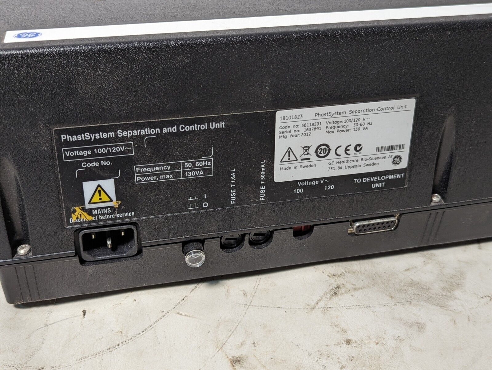 GE PhastSystem Separation and Control Unit 56118591, Development Unit 56118593