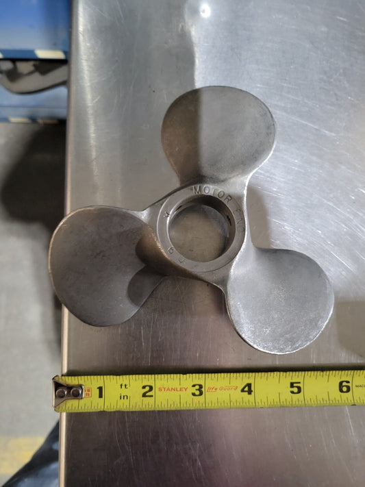 6" Propeller, 3 Blades, Steel, Two Threaded Holes for Set Screws, 6.0 Pitch