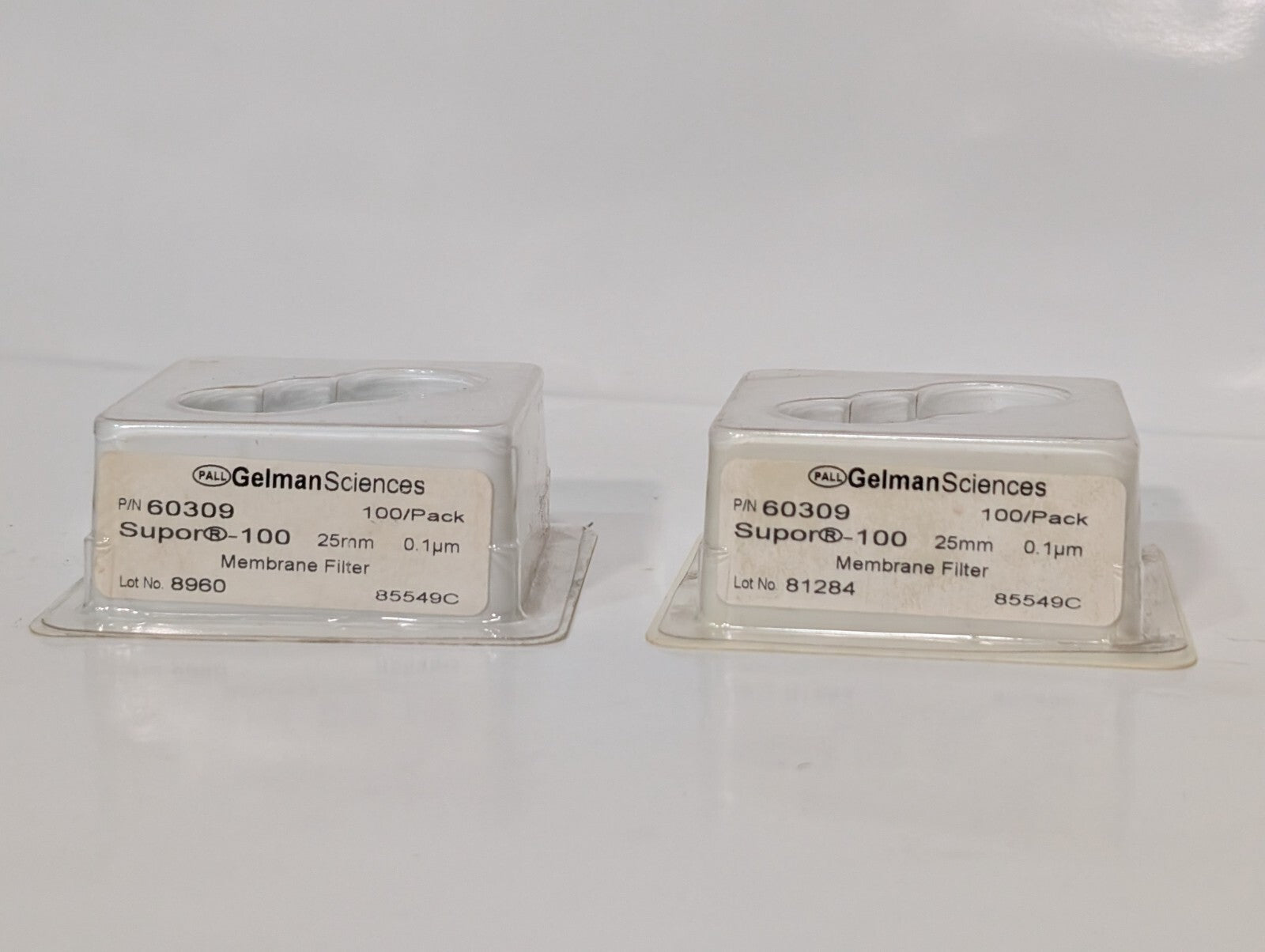 2 Packs: Pall Gelman Sciences 60309 Supor-100 Membrane Filter Discs, 25mm, 0.1μm