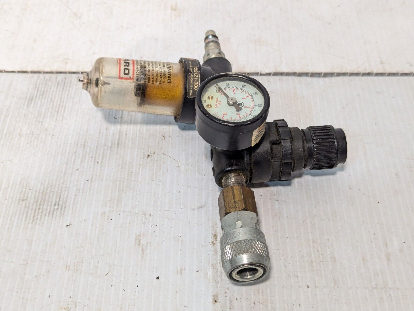 ARO Pneumatic Regulator w/ Pressure Gauge, 200 PSI MAX 125 F - Free Shipping