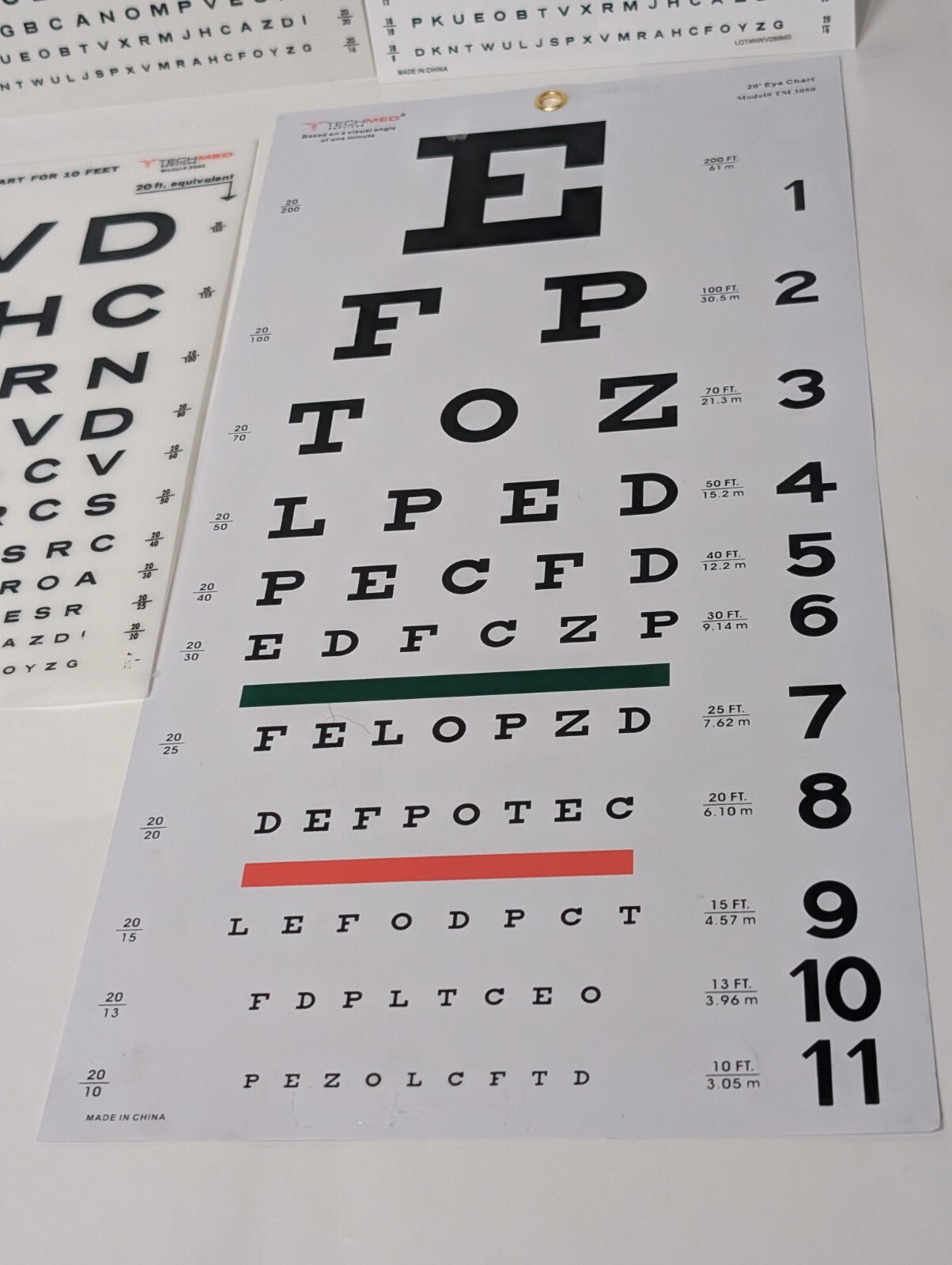 [10] Eye Test Vision Poster Chart Assorted Standard Letters Shapes Symbols Child