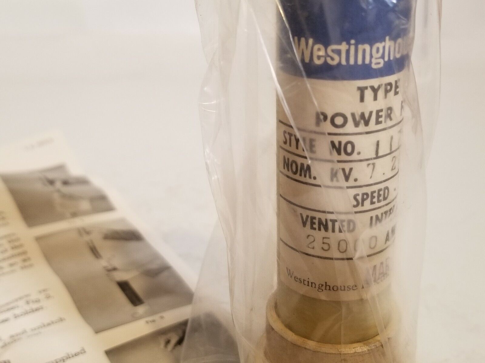 Westinghouse BA-200 117D123A14 125E Boric Acid Power Fuse Refill, New OldStock