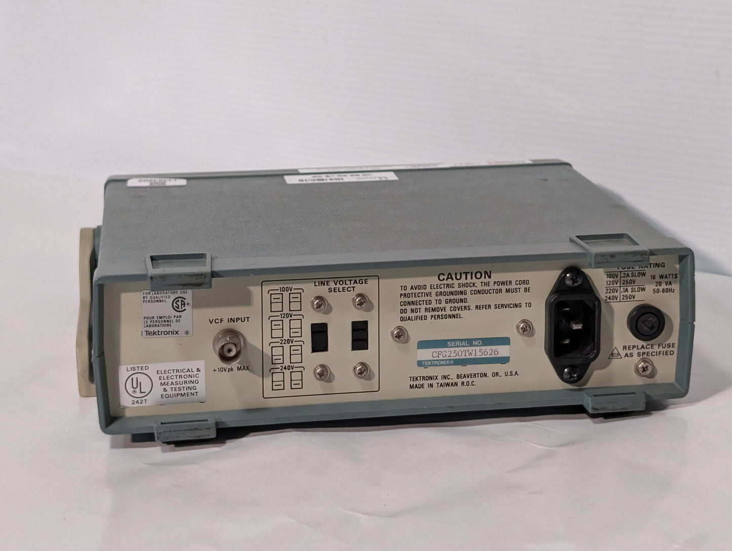 Tektronix CFG250 Function Generator with Power Cord 2MHz
