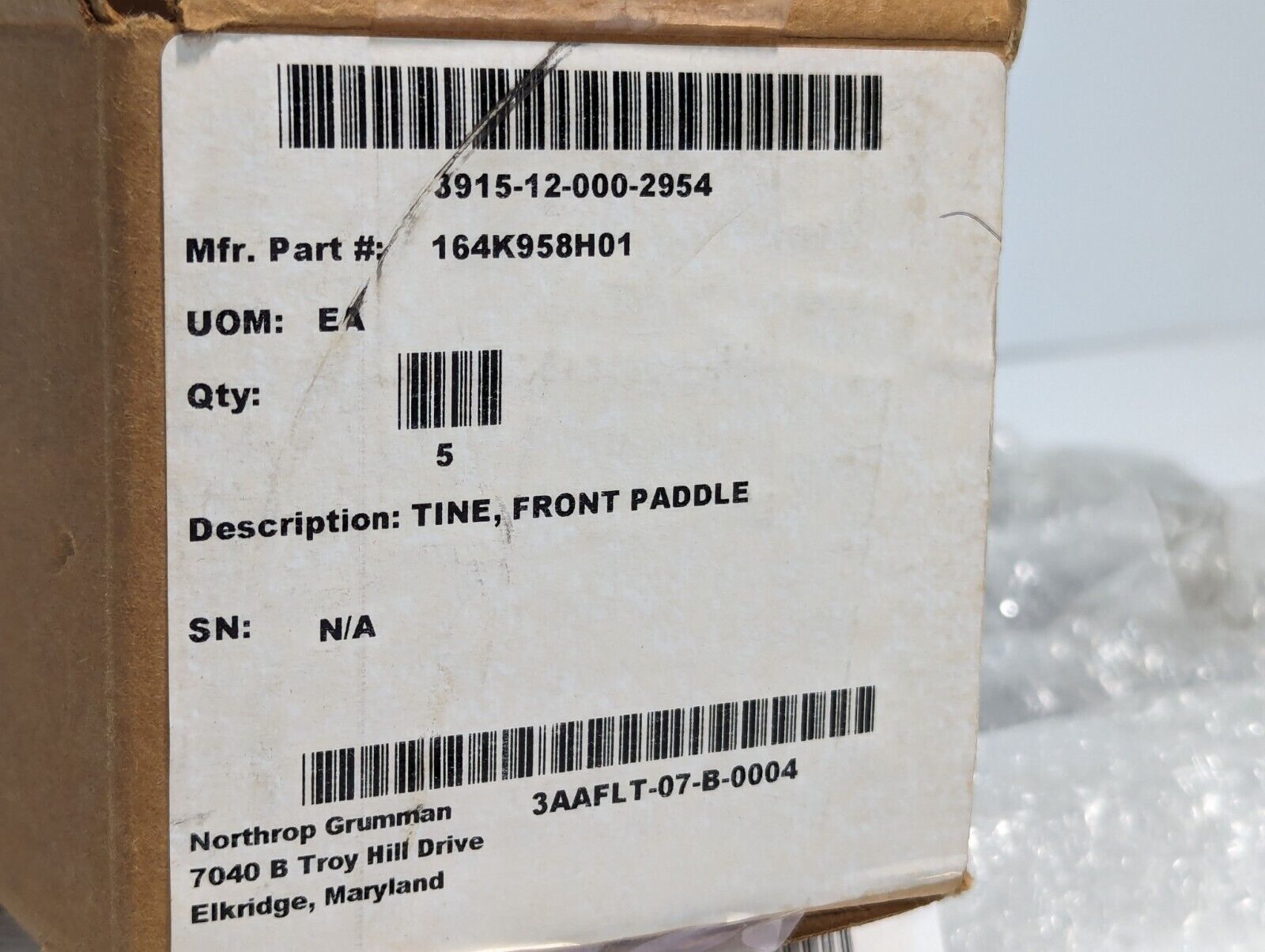 3915-12-000-2954 164K958H01 Front Paddle Tine - Free Shipping