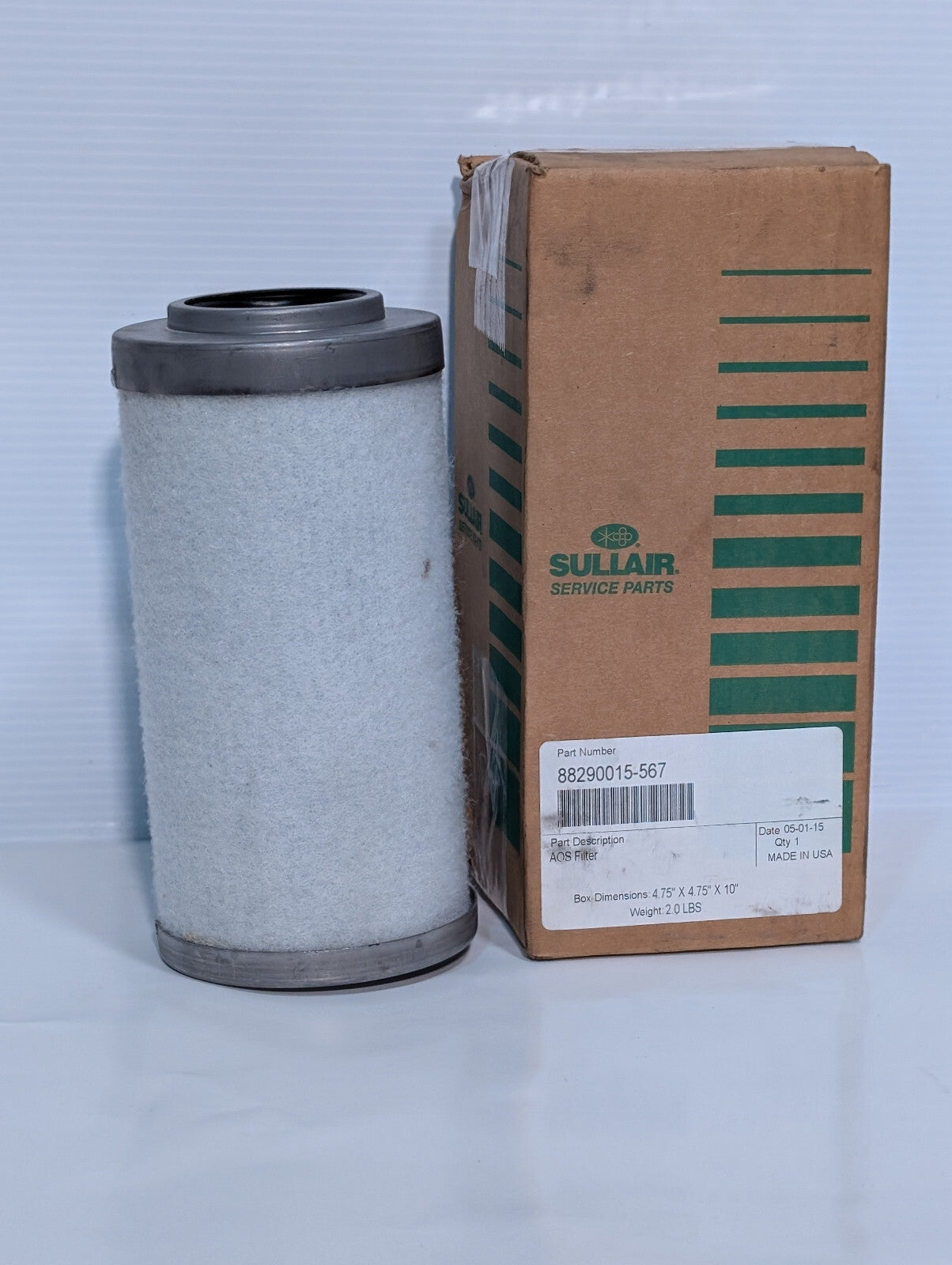 Sullair Parts 88290015-567 AOS Filter, Air/Oil Separator Element, Made in USA