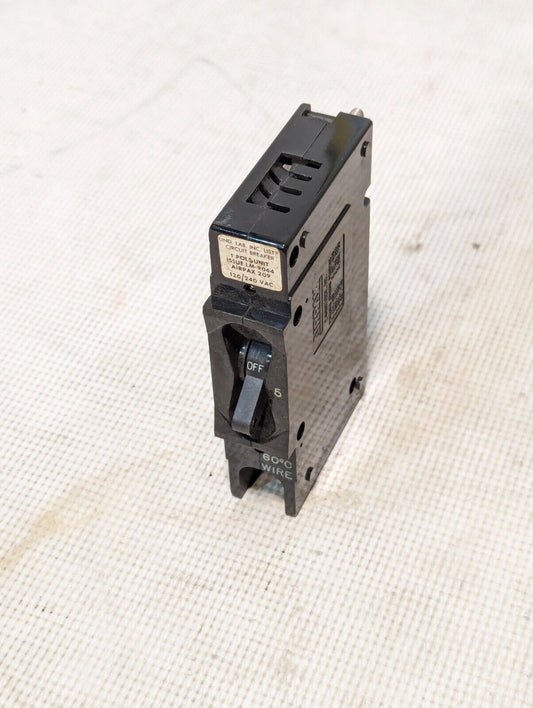 Airpax 209-1-6467-1 Circuit Breaker, 5A, 120/240V, 1-Pole - Free Shipping
