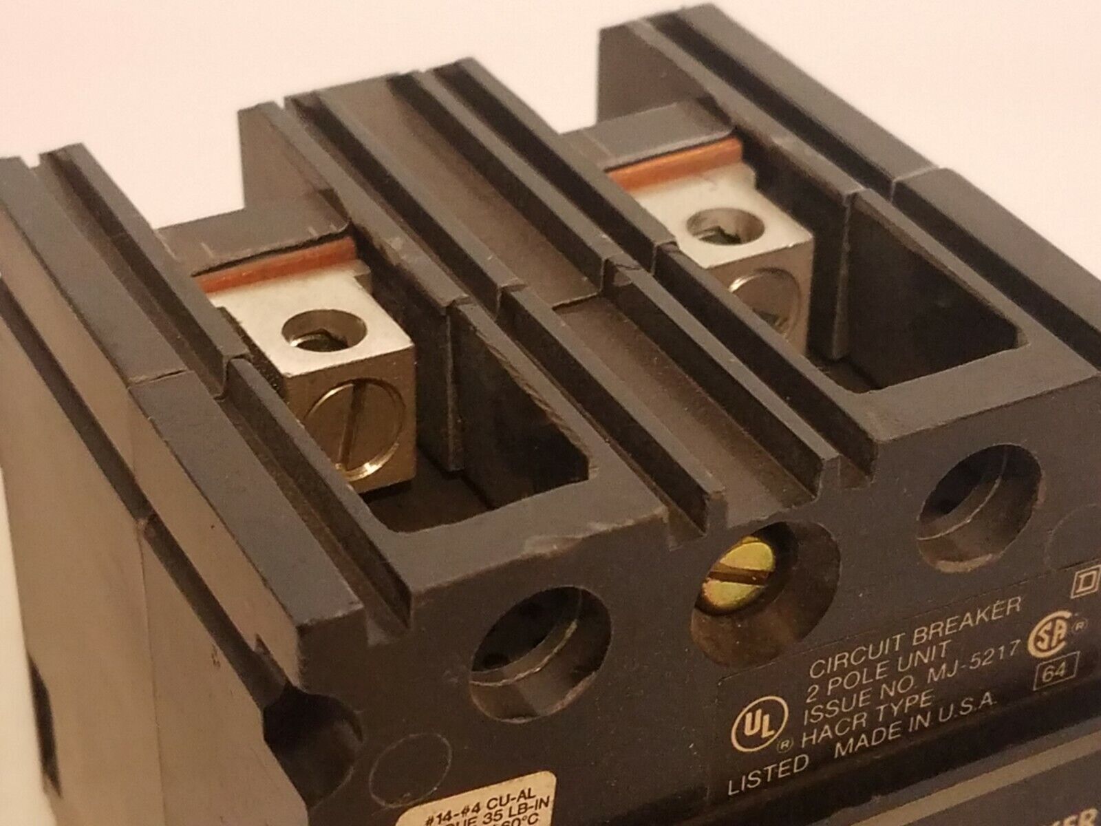 Square D FAL24025 Series 2 Circuit Breaker 2 Pole 25A 480VAC 250VDC