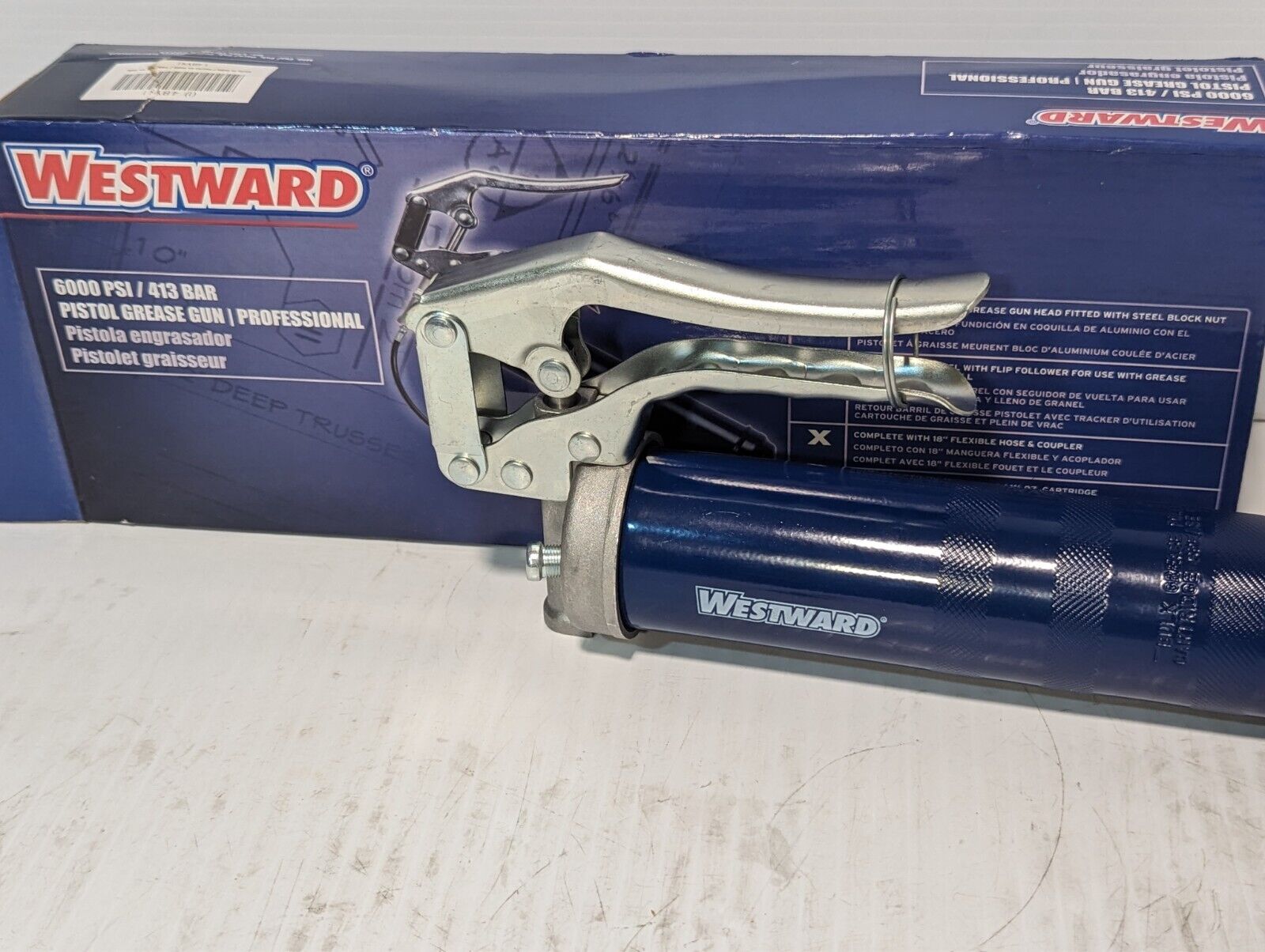 NEW Westward 4BY81 Pistol Grease Gun, 6000PSI - Free Shipping