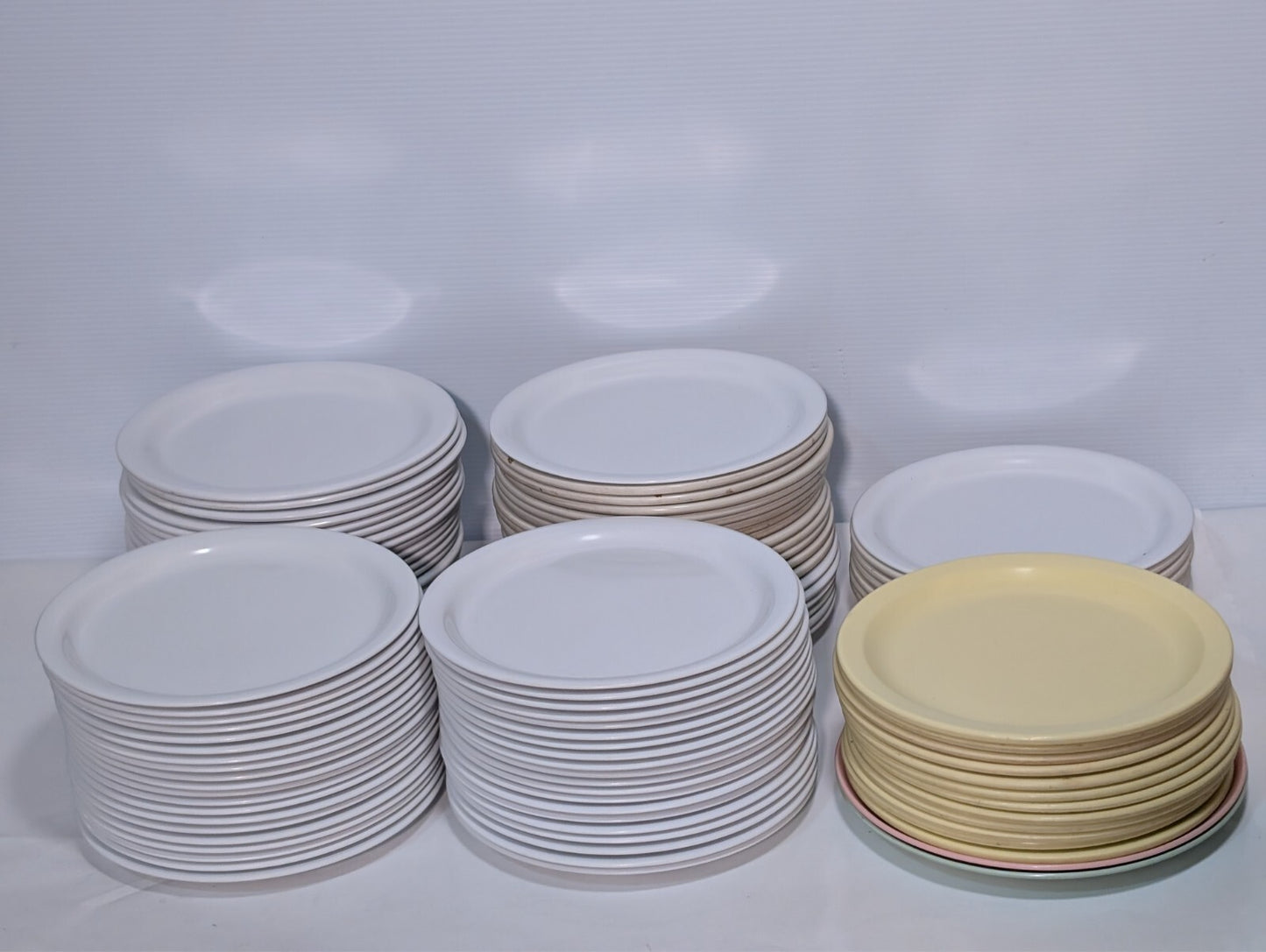 (100) 9" Melamine Dinner Plates White Carlisle KL200-02 Kingline Tan Dallas P-48
