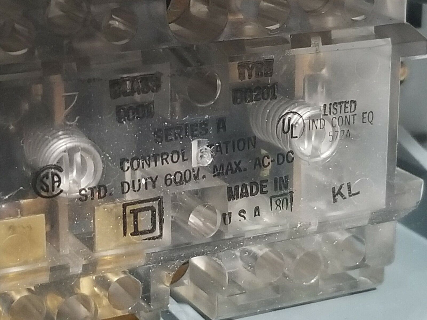 Square D Control Station 9091BG201 600VAC VDC, START, STOP buttons