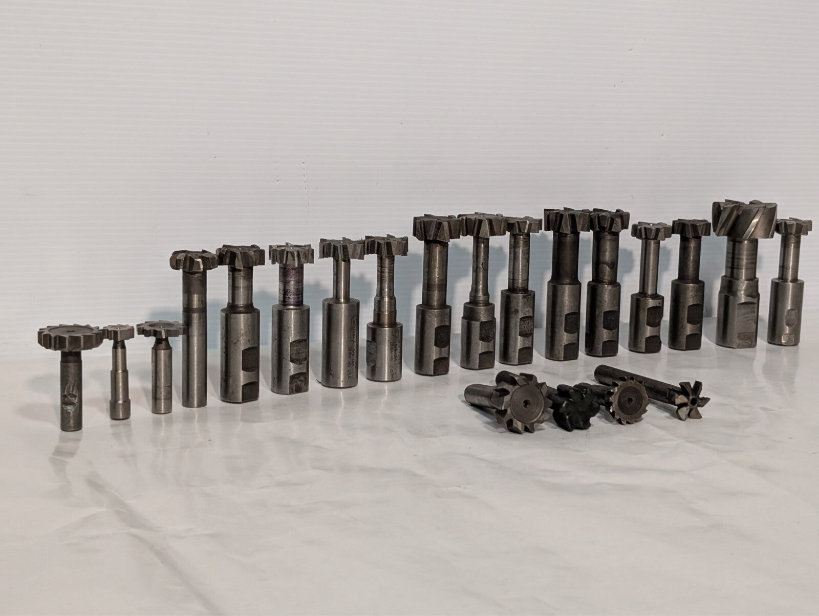 (21) Weldon T-Slot Cutters, Assorted, Includes 3/4 6-7, 5/7 5/8, See photos
