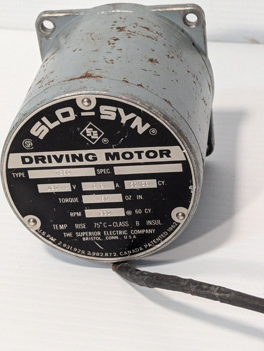 Superior Electric T950 Slo-Syn Stepping Motor, 120v, 0.3A, 200rpm -Free Shipping