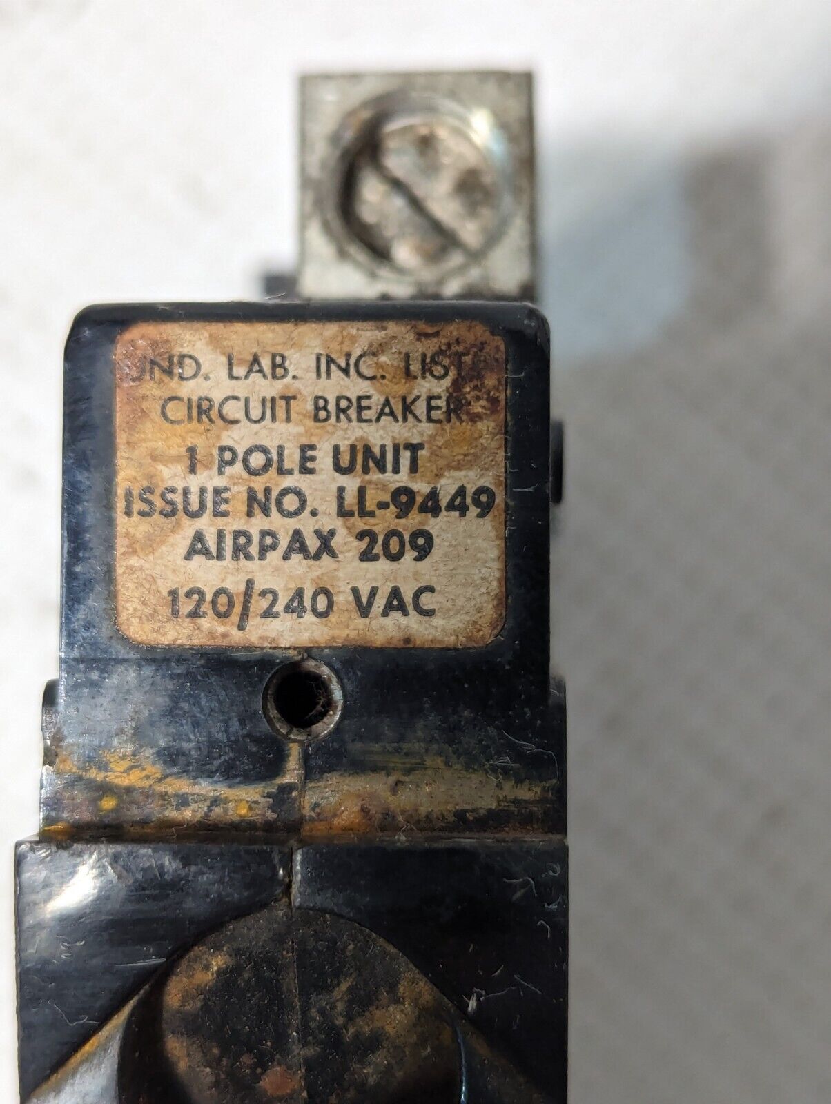 Airpax 209-1-4899-20 Circuit Breaker, 20A, 120/240 VAC 1 Pole - Free Shipping