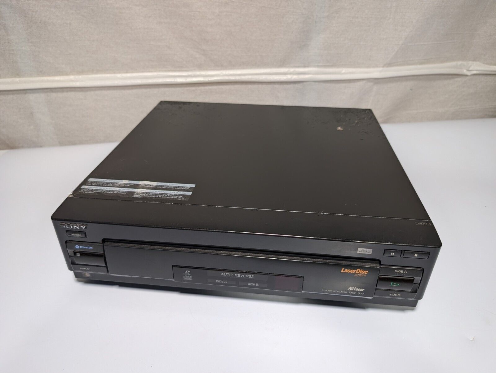 Sony MDP-500 AV Laser Auto Reverse Laserdisc CD \ CDV \ LD Player