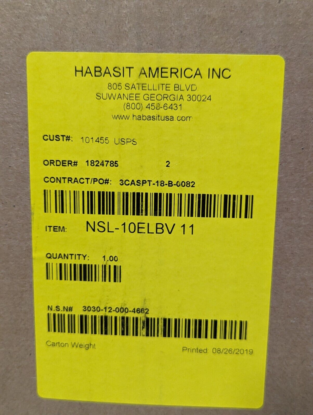 Habasit NSL-10ELBV11 Conveyor Extension Belt, 457mm - Free Shipping