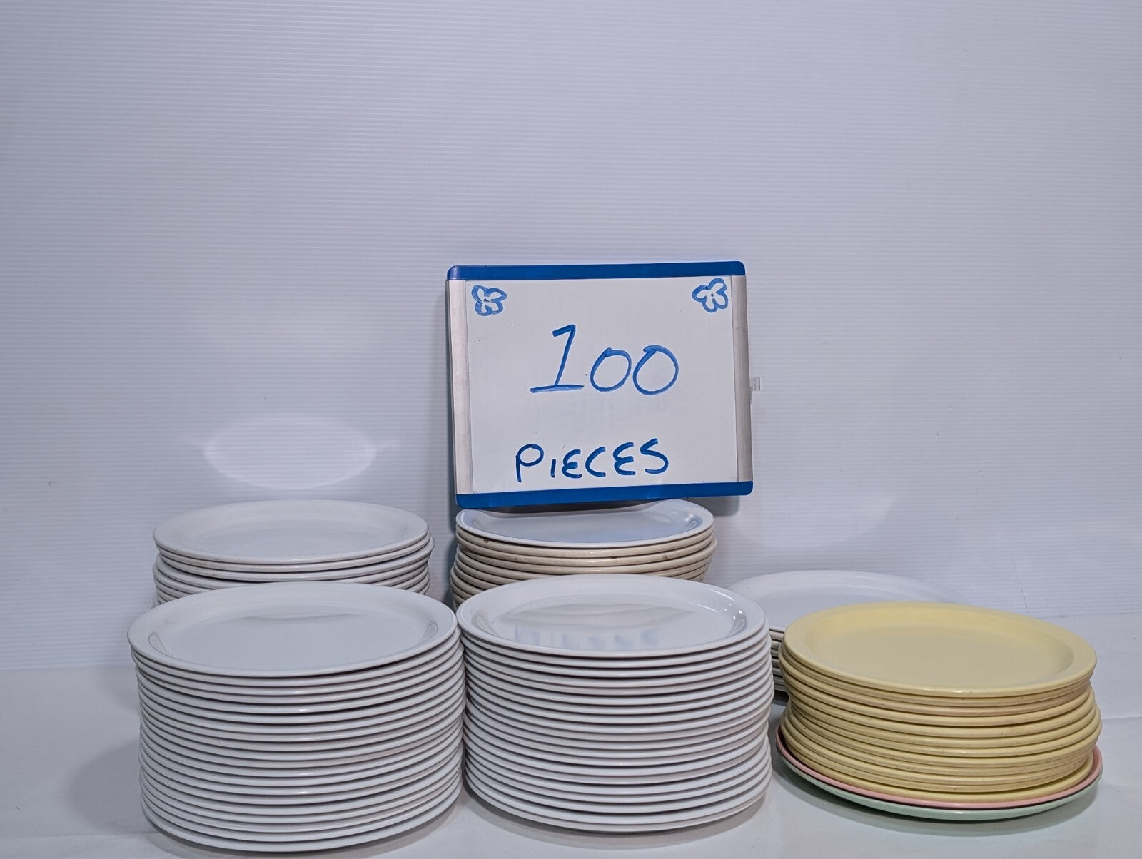 (100) 9" Melamine Dinner Plates White Carlisle KL200-02 Kingline Tan Dallas P-48