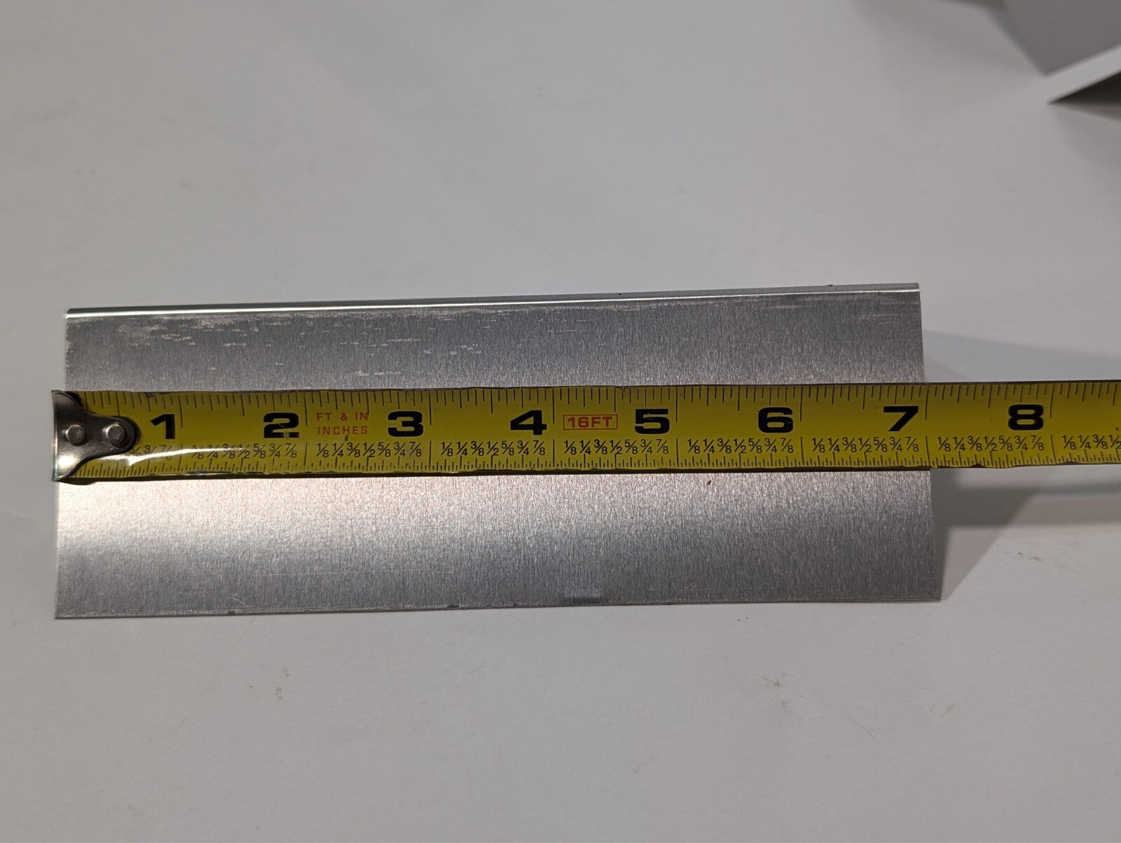 (130) Aluminum 7 inch x 2.5 inch x 2.5 inch bent, for flashing, signs, as shown