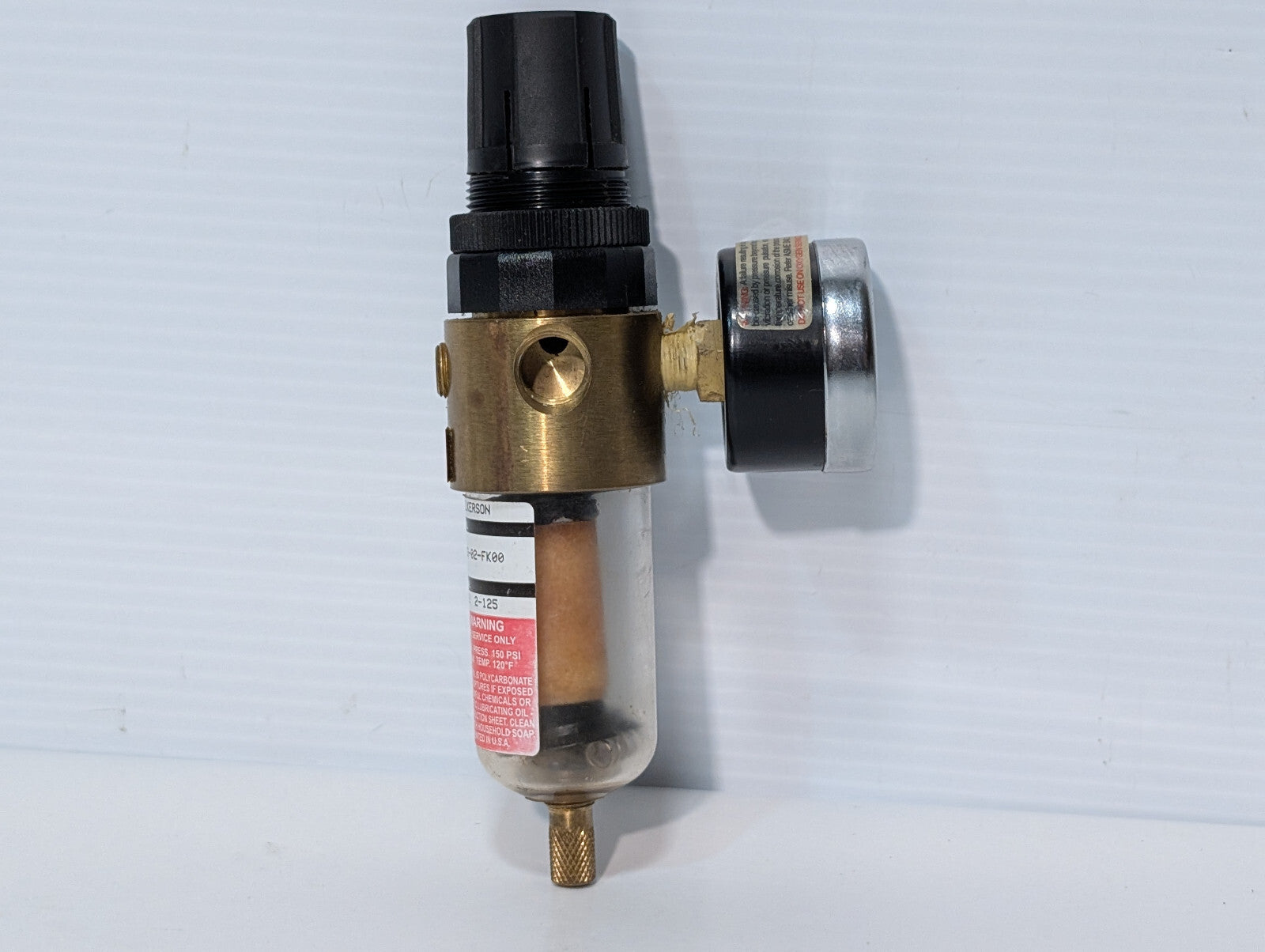 Wilkerson BB3-02-FK00 Filter Regulator Assembly, 0-160psi Bar Gauge