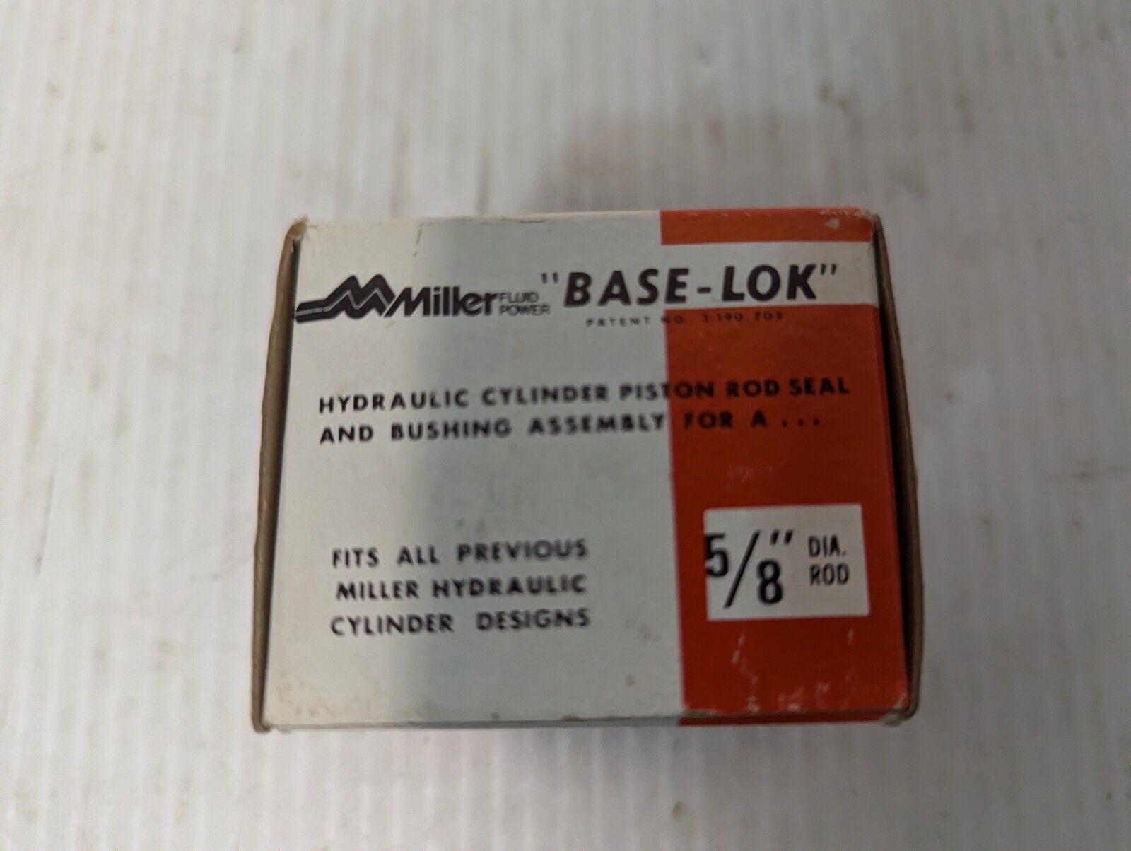 Lot of 2 Miller 051-KR014-63 Hydraulic Cylinder Piston Rod Seal,  5/8" Dia. Rod