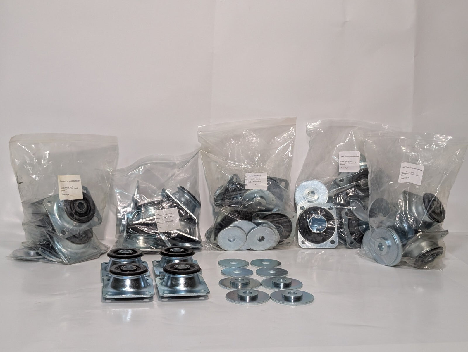 (6) KQ9001-00-0105 Shock Pad Bushing Assembly for Heavy Trucks