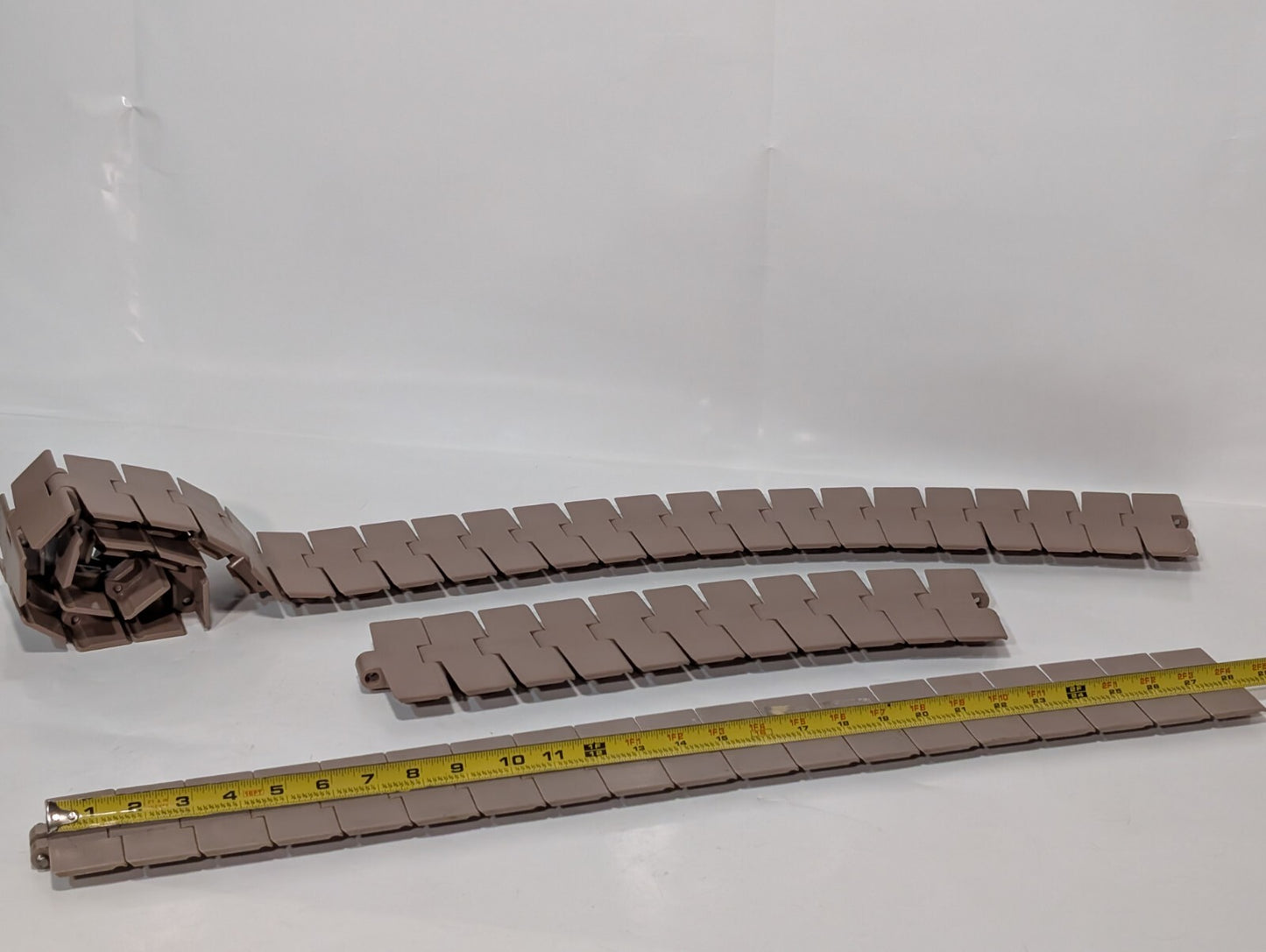 (3) Marbett Rexnord 880TK450 4-1/2" Brown HP Table Top Chain RH450, 48" 16" 28"